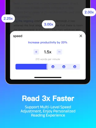 Multi-Speed Reading – Read Up to 3x Faster